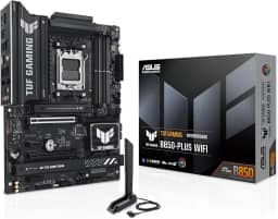 ASUS Placa-mãe TUF Gaming B850-PLUS WiFi AMD AM5 B850 ATX, 14+2+1 estágios 80A, AI Ready, DDR5, PCIe 5.0, 3X M.2, Wi-Fi 7, 2.5Gb LAN, DisplayPort, HDMI™, USB 10Gbps e 20Gbps Type-C®, BIOS Flashback™