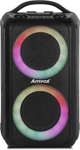 Amvox Caixa de Som Amplificada ACA 600 Bagvox Black - 600W RMS, Bluetooth, Equalizador, USB, Bateria Recarregável