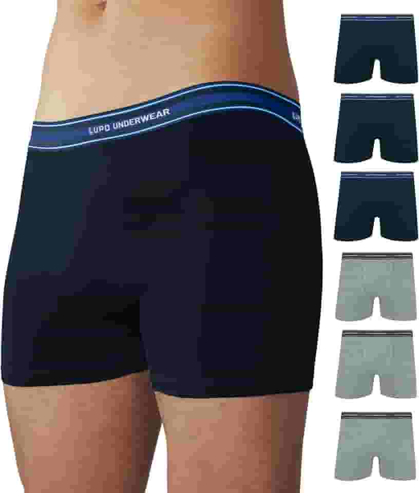Kit 6 Cueca Boxer Lupo Algodão Hipoalergênica Masculina Adulto
