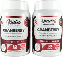 Kit 2x Cranberry 700mg 60 Cápsulas Suplemento Natural Sem Glúten Produto em Cápsulas Qnutri