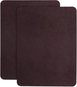 Fita adesiva para reparo de couro para sofá, 20 x 28 cm, 2 peças, assento de carro, cadeira de escritório, móveis de couro, kit de remendo de reparo de vinil para móveis (marrom acastanhado)