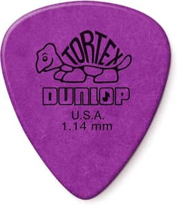 Palheta de guitarra Dunlop Tortex Standard – de 1,14 mm, roxo, pacote com 12