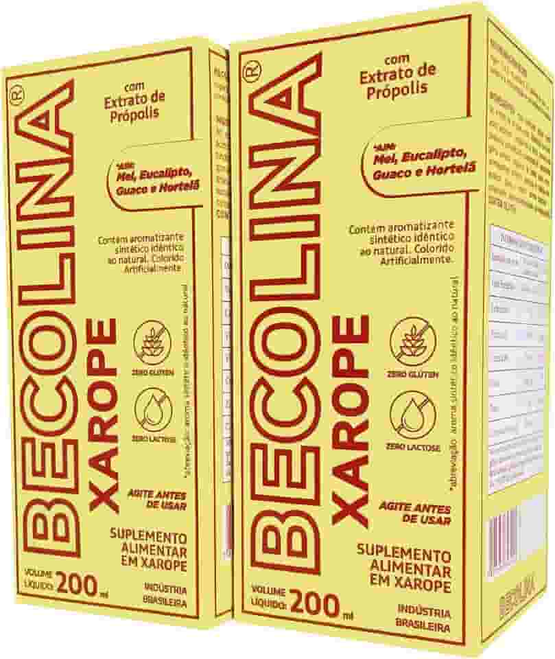 Kit 2x Becolina Xarope Natural para Tosse 200ml - Expectorante para Gripe