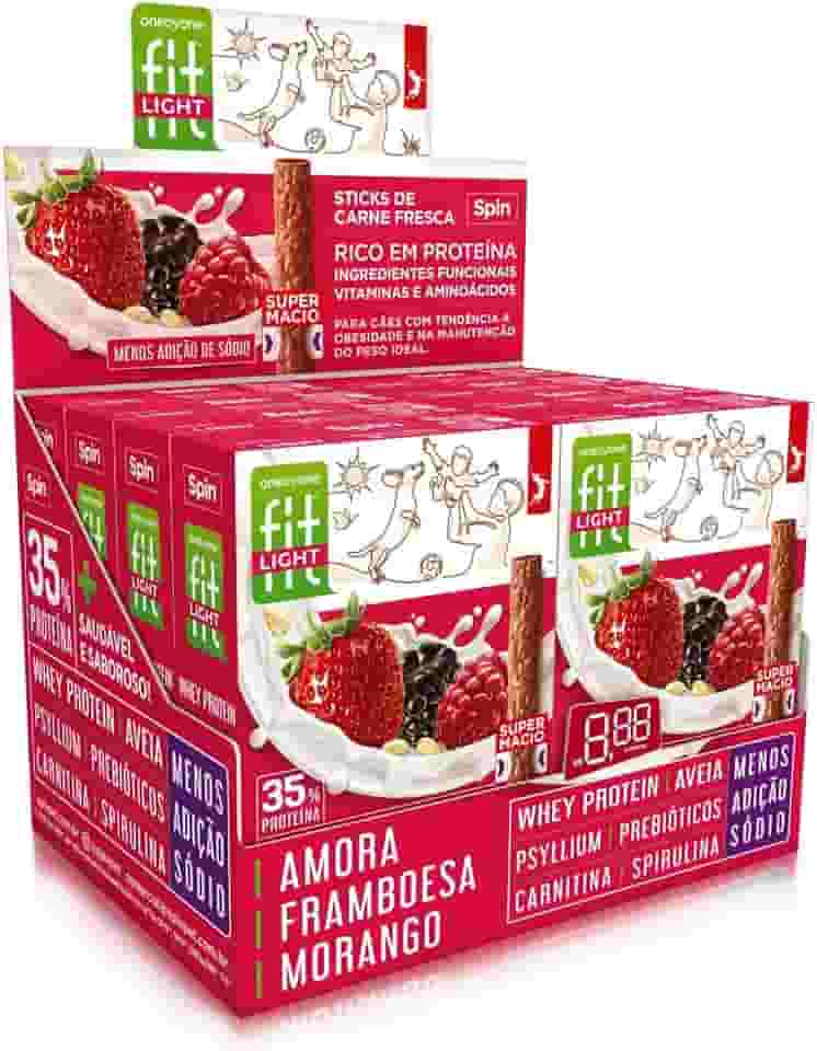 KIT 16 Unidades Petisco para Cães Super Macio Spin Fit 4 Sabores