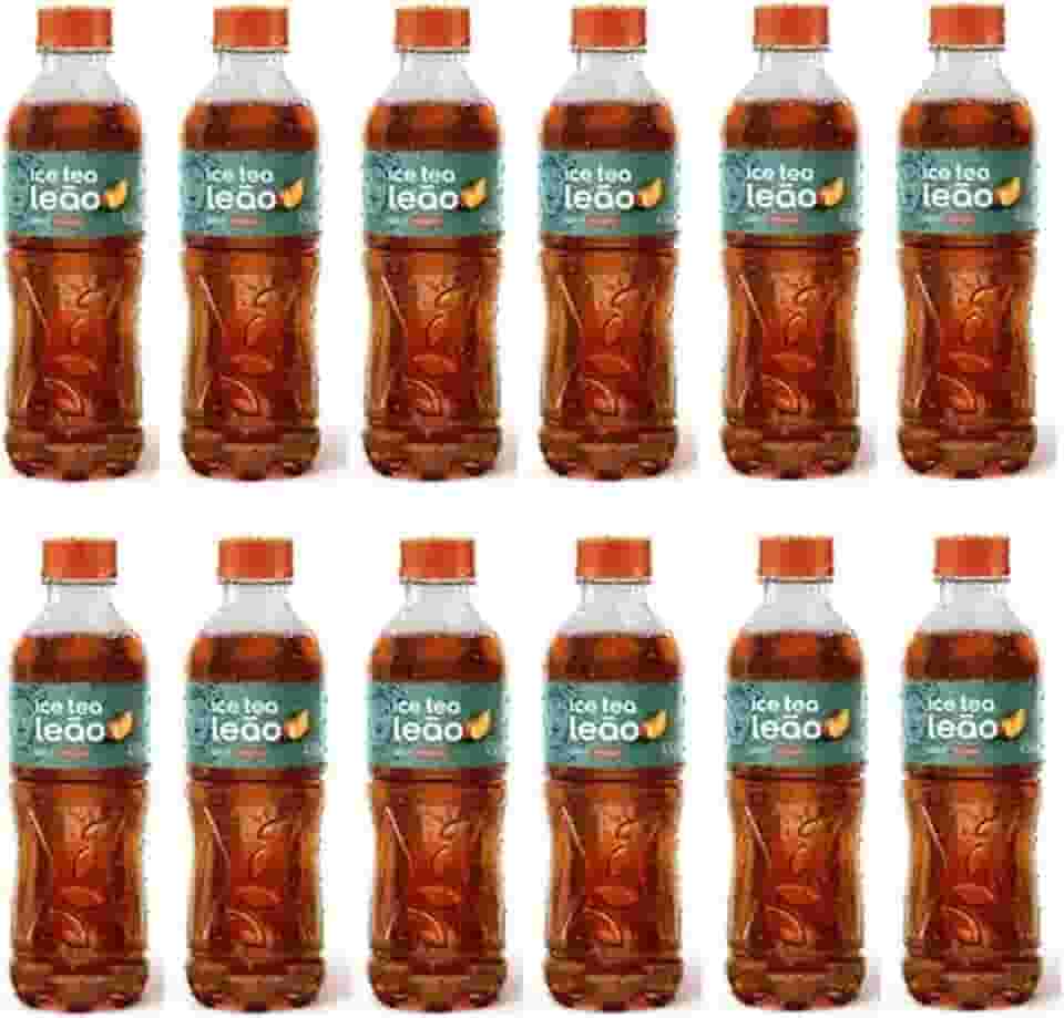 12x Chá Ice Tea Leão Sabor Pêssego 450ml