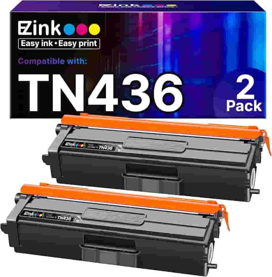 E-Z Ink Impressora jato de tinta HL-L8360CDW, impressão frente e verso automática, para casa e trabalho, sem fio, compatível com TN436, preta