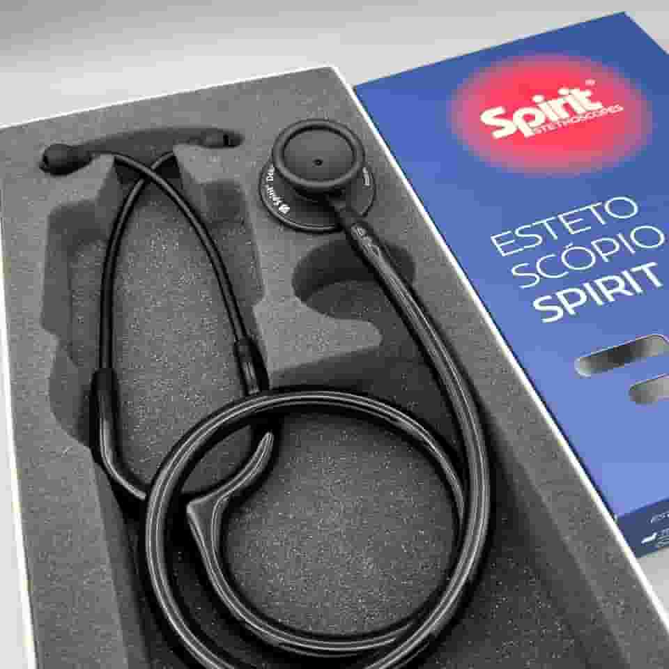 Estetoscópio Spirit MD Pro-Lite Adulto Black Edition