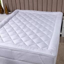 Pillow Top Casal 400 Fios Enchumento de 600g/m² Com Elástico nos 4 Cantos Tecido Respirável (Branco, Casal)