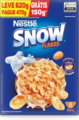Snow Flakes Cereal Matinal Tradicional Leve 620G Embalagem Econômica