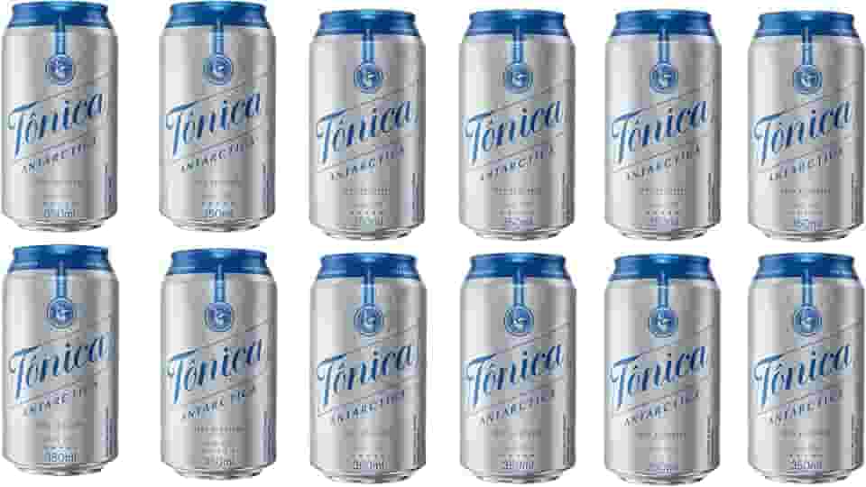 Pack de Água Tônica Antarctica Zero Açúcar Lata 350ML, 12 unidades