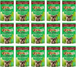 Pack Nestlé Purina Dog Chow Ração Úmida Para Cães Adultos Cordeiro Ao Molho - Com 15 Sachês 100g