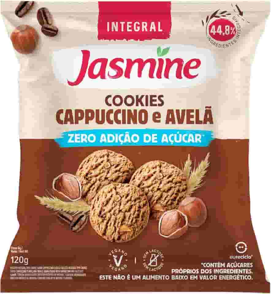 Jasmine Cookies de Cappuccino e Avelã Integral Zero Açúcar 120g
