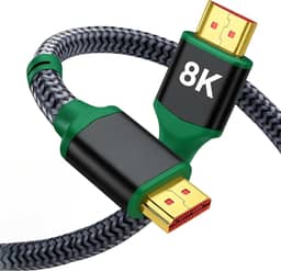 CABO HDMI 8K • 2.1 Ultra Full HD • 144Hz • MTS • Vídeo Áudio • PC-Gamer • TV • PS5 • PS4 • Conector Banhado Ouro • 48Gbps • Dolby Vision 7.1 • DTS HD Master Blindado Ultra Resistente - 1,5 Metros