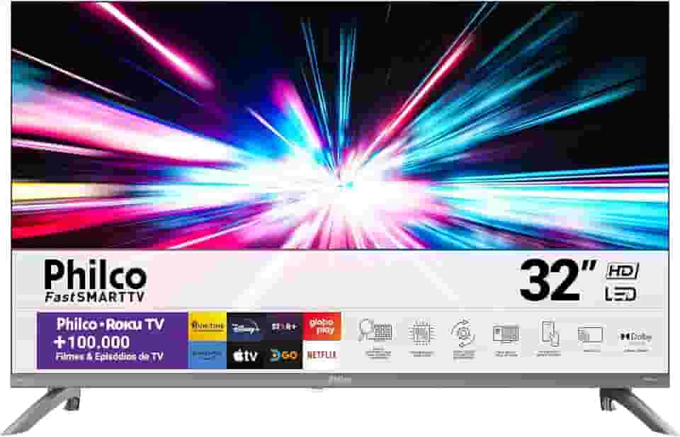 Smart TV 32" Philco LED Roku Tv HD Dolby Audio P32CRA