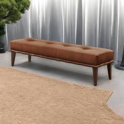 Recamier Luxo Madeira Maciça Valentin Caramelo