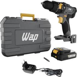 WAP Parafusadeira e Furadeira com Impacto à Bateria 3/8" 21V K21-ID01, com Maleta Organizadora, Torque 21 Níveis, Bivolt