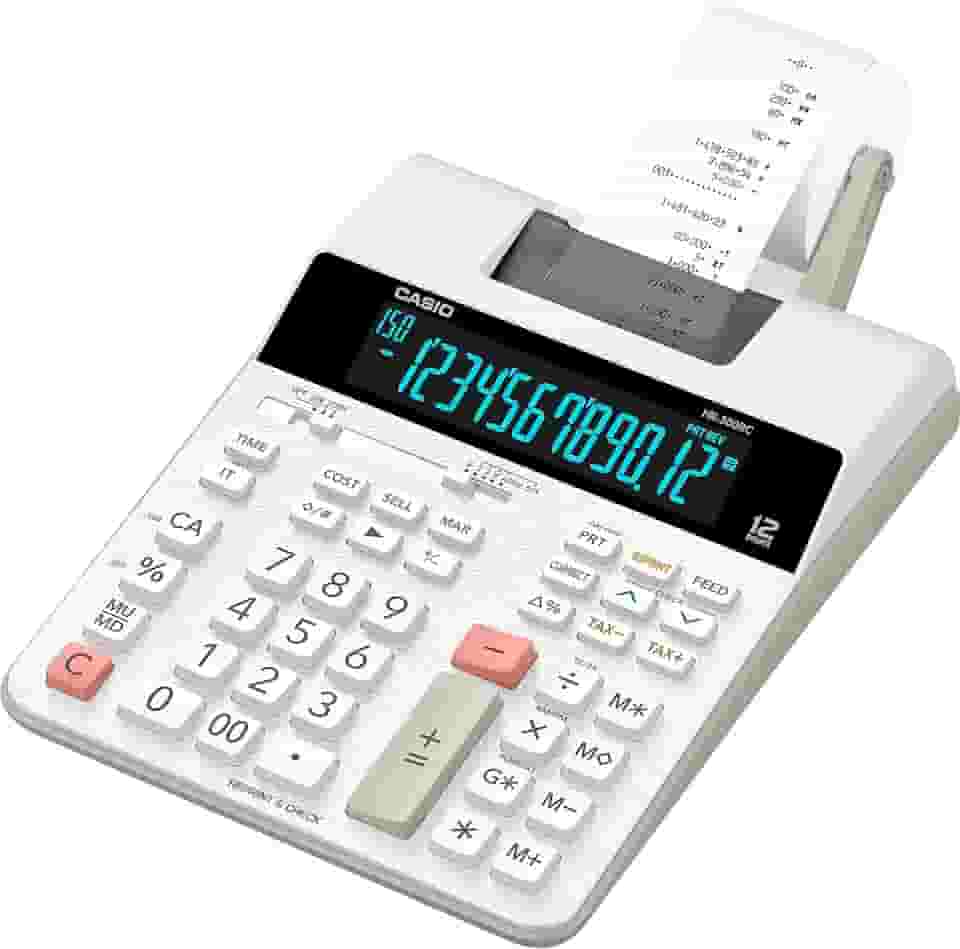 Casio Calculadora de impressão HR-300RC, Branco