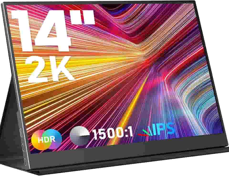 Monitor Portátil para Laptop de 16,1" Full Hd 1080P Monitor de Computador Duplo Usb C Hdmi com Alto-Falantes (BROU-P140-20K2-60)