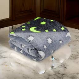Manta Premium Brilha No Escuro, Cobertor Solteiro Infantil, Microfibra Aveludada, Toque Macio, Fluorescente, Estampas Divertidas, Confortável E Quentinha, Marca VARENZIA
