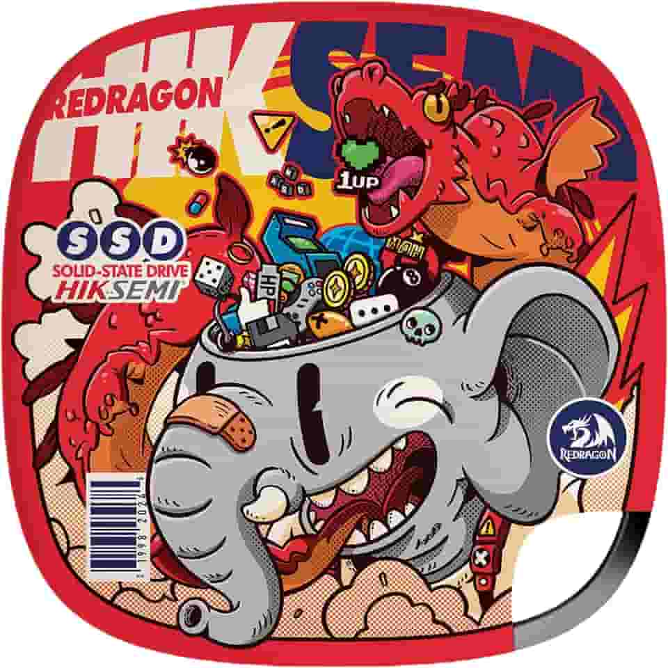 SSD Externo Redragon X Hiksemi Elefante 1TB Vermelho USB Tipo-C 3.0 GD803