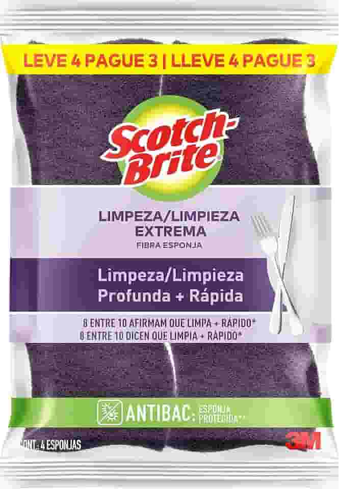 Scotch-Brite, 3M, Esponja de Louças, Limpeza Extrema - Leve 4 Pague 3